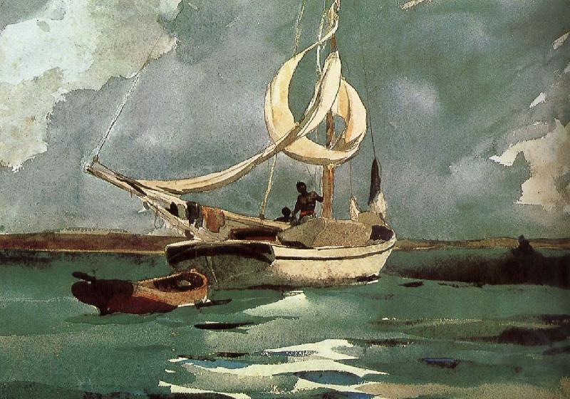 Winslow Homer Sailing Spain oil painting art